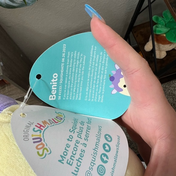 NWT Squishmallows 8” Benito the blueberry cheesecake cow - Picture 3 of 3